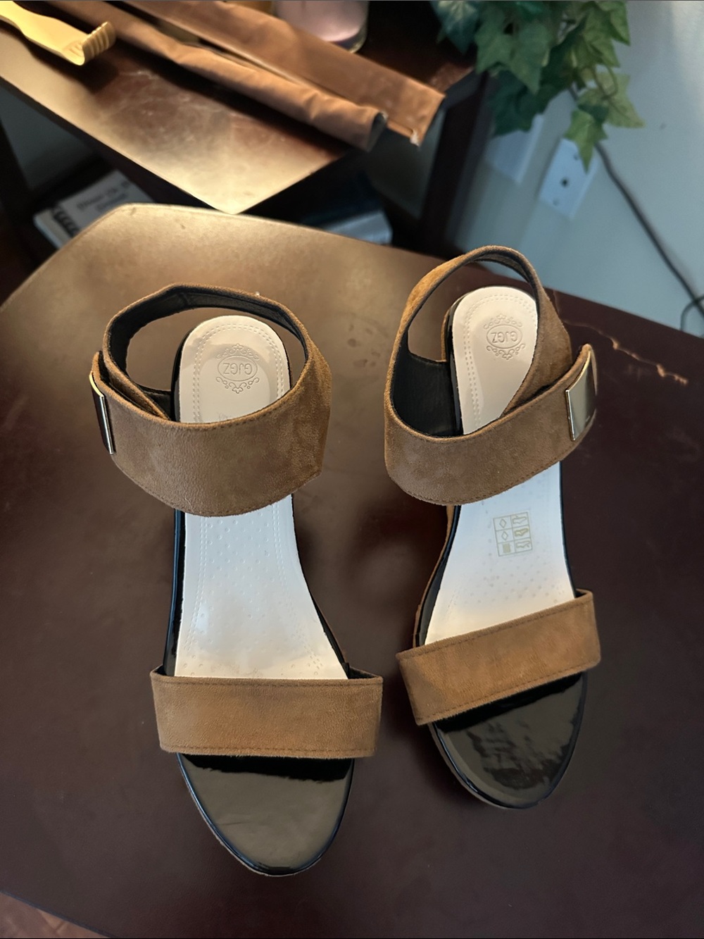 Brown Suede Strap Women’s Sandals